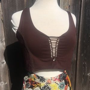 Corset & Lace Strappy Festival Crop Top b…